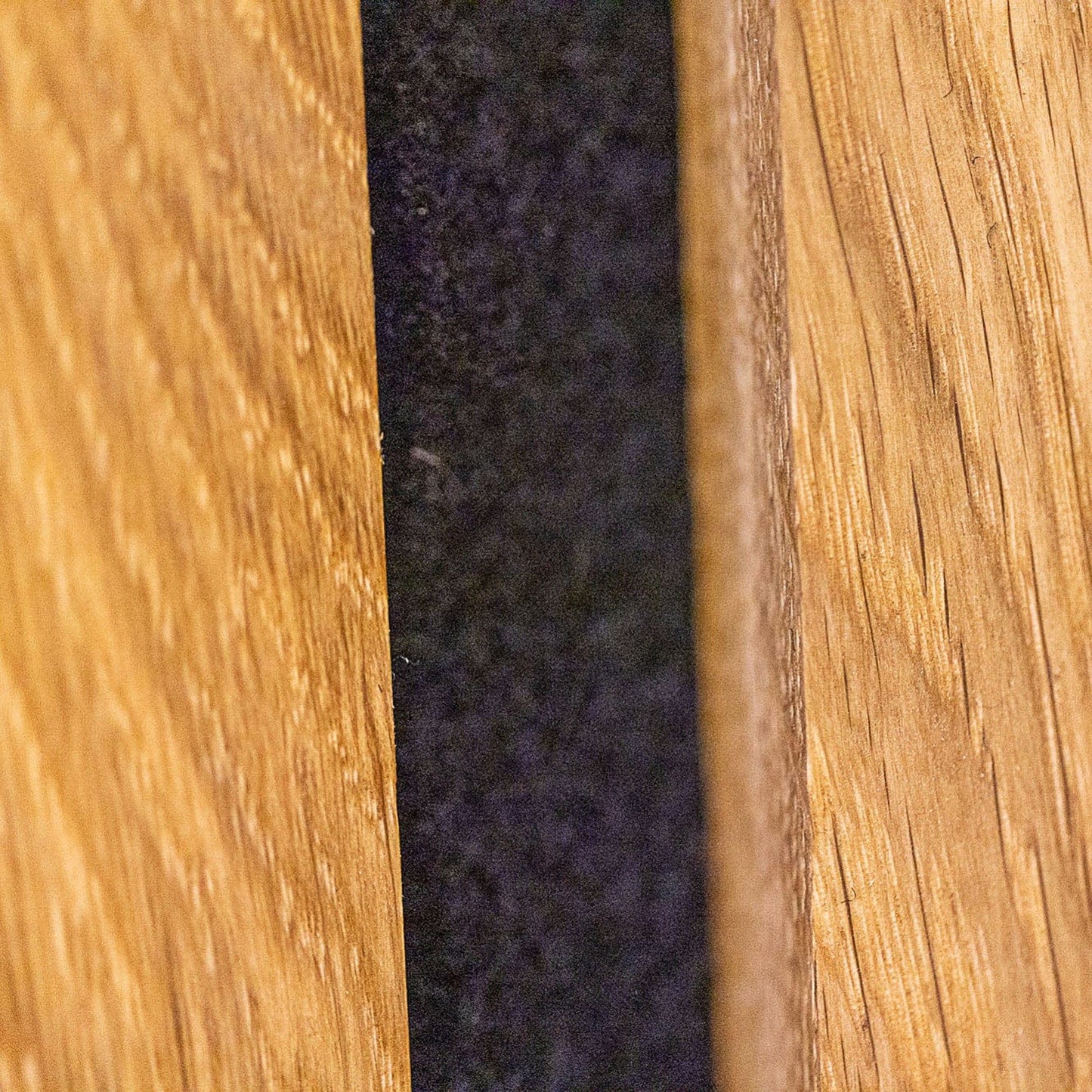 Acoustic panel solid oak wood, smooth and oiled