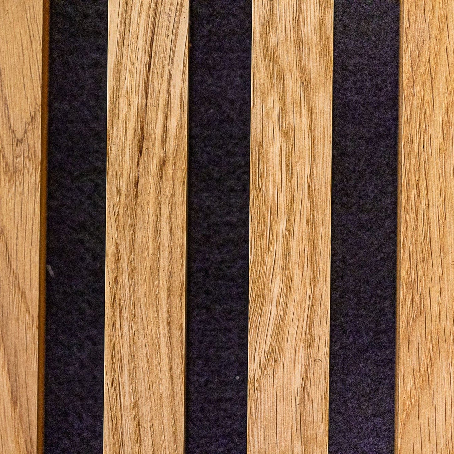 Acoustic panel solid oak wood, smooth and oiled