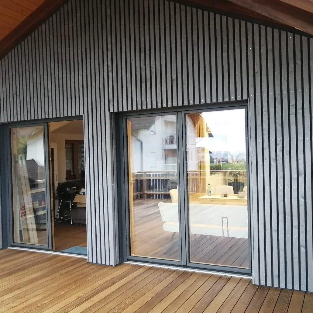 Fassade Lärche Latten Nordic Grey
