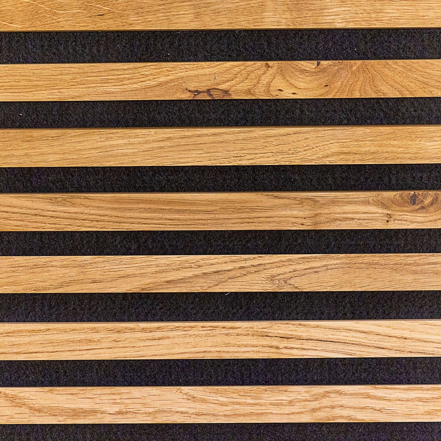 Acoustic panel solid oak wood, smooth and oiled