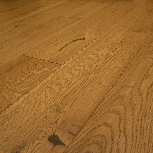 Holz Fußboden Eiche Landlord, LARGE, geölt dunkelbraun - astig