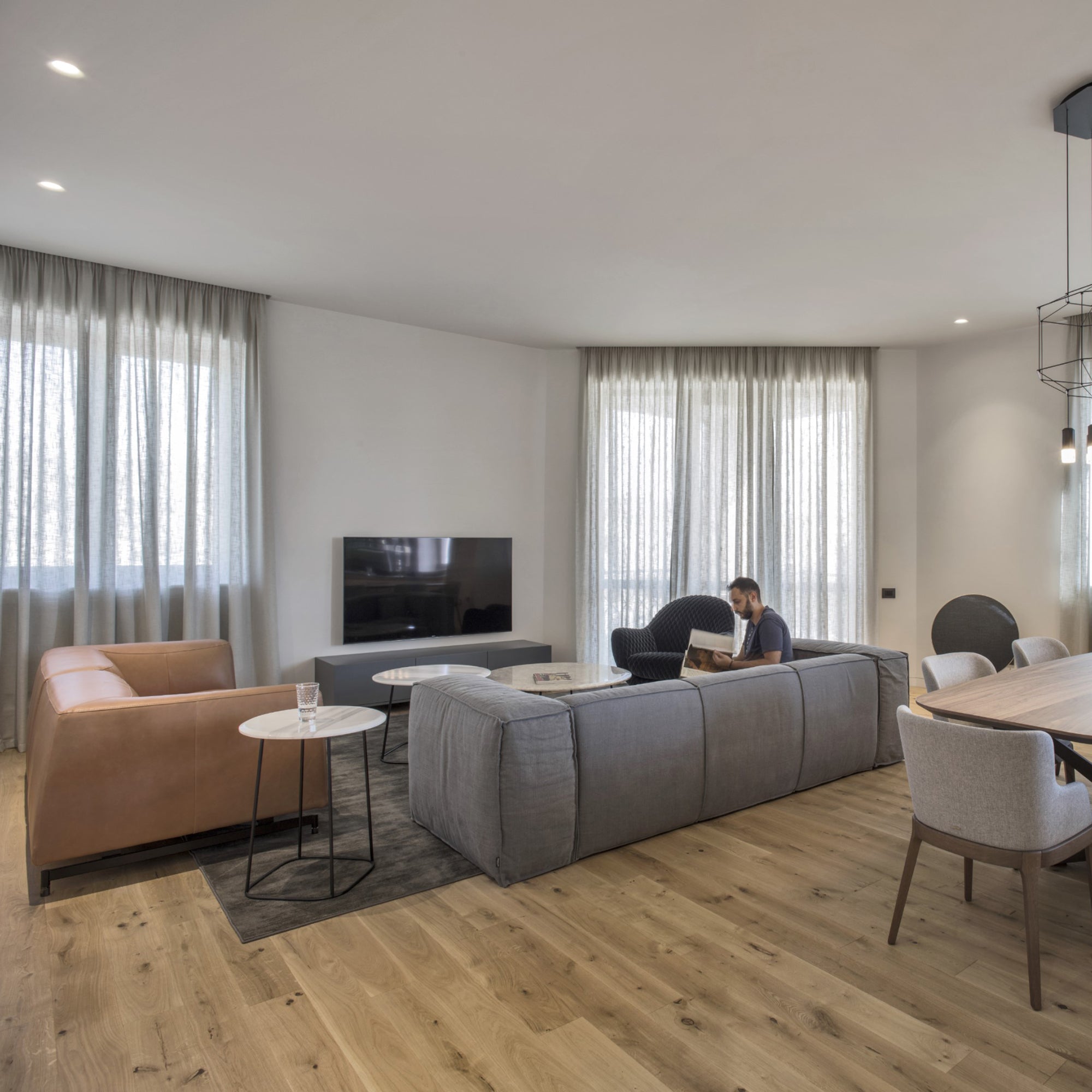 Holz Fußboden Eiche Mezzo massiv, Medium wohnfertig geölt