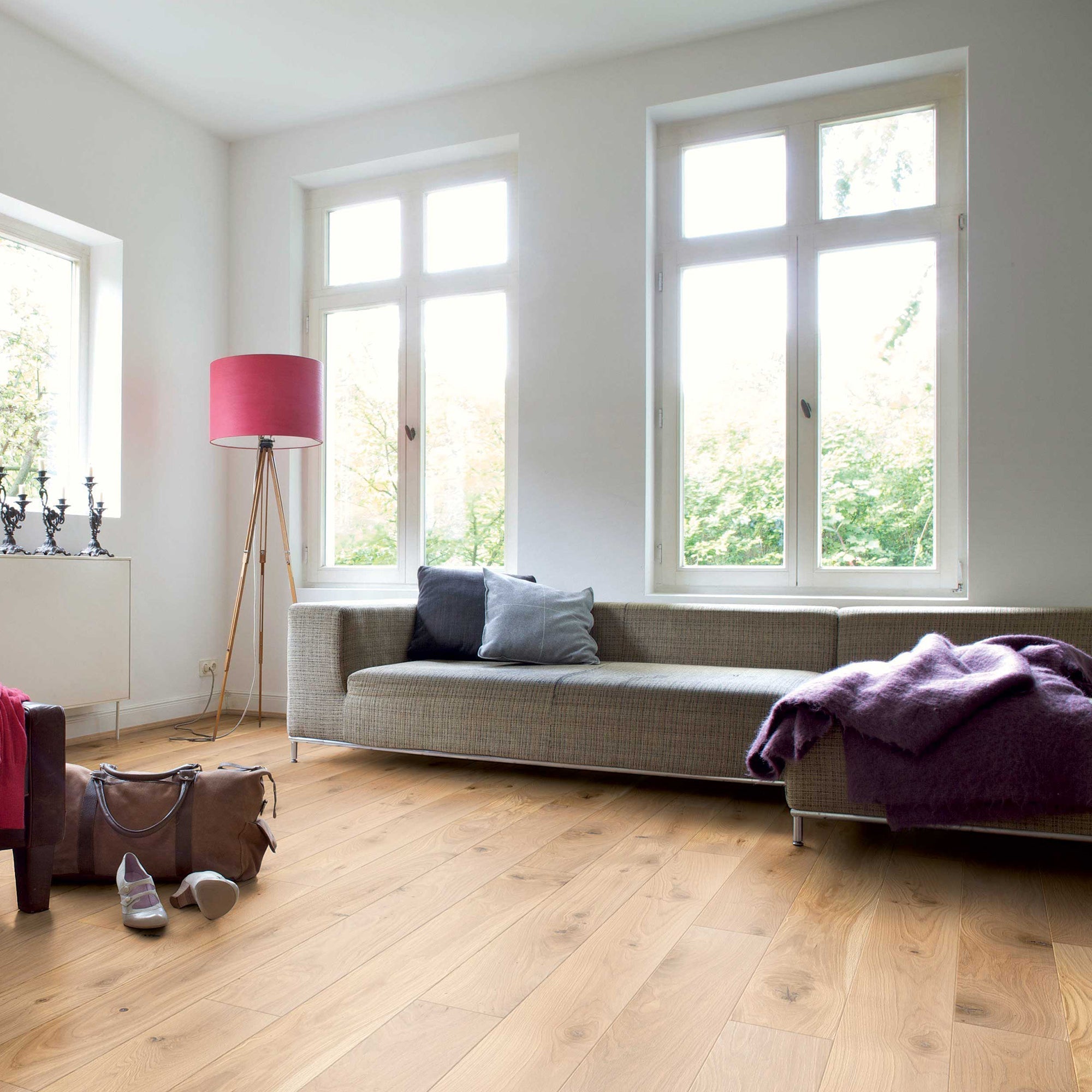 Holz Fußboden Eiche Mezzo massiv, Large wohnfertig geölt