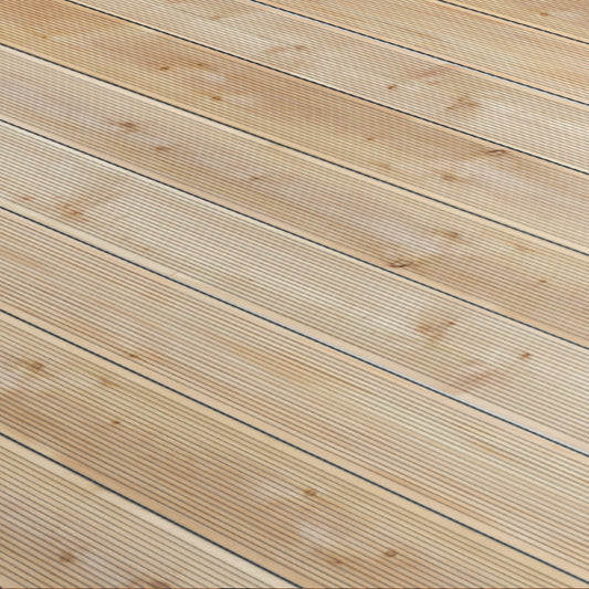 Wooden decking board larch VEH TOP grooved - super strong 28mm!
