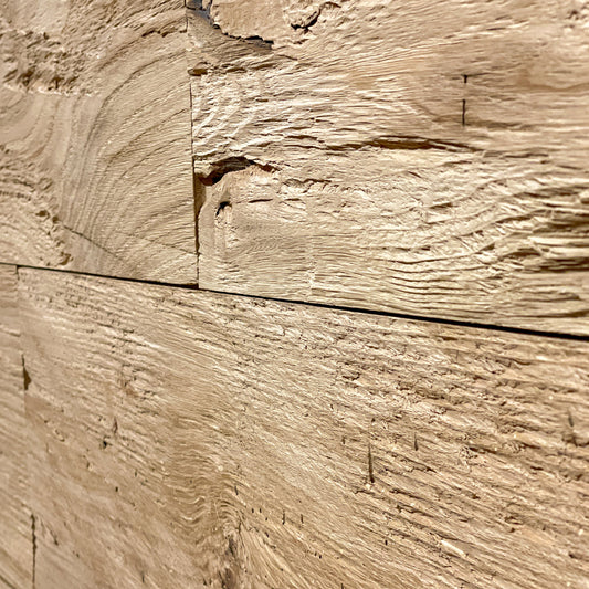 Wooden oak chopped &amp; brushed XL- rustic wall paneling / wall unit