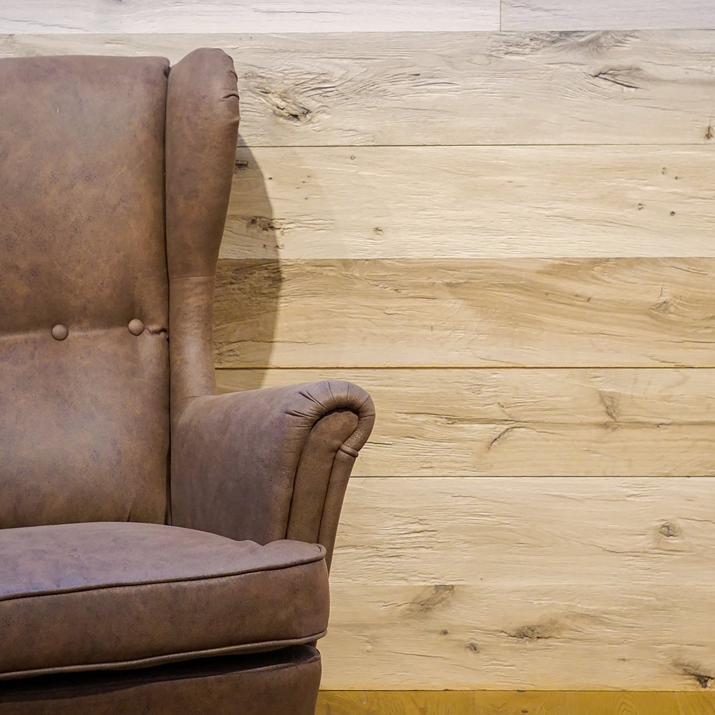 Wood oak chopped &amp; brushed - rustic wall paneling / wall unit