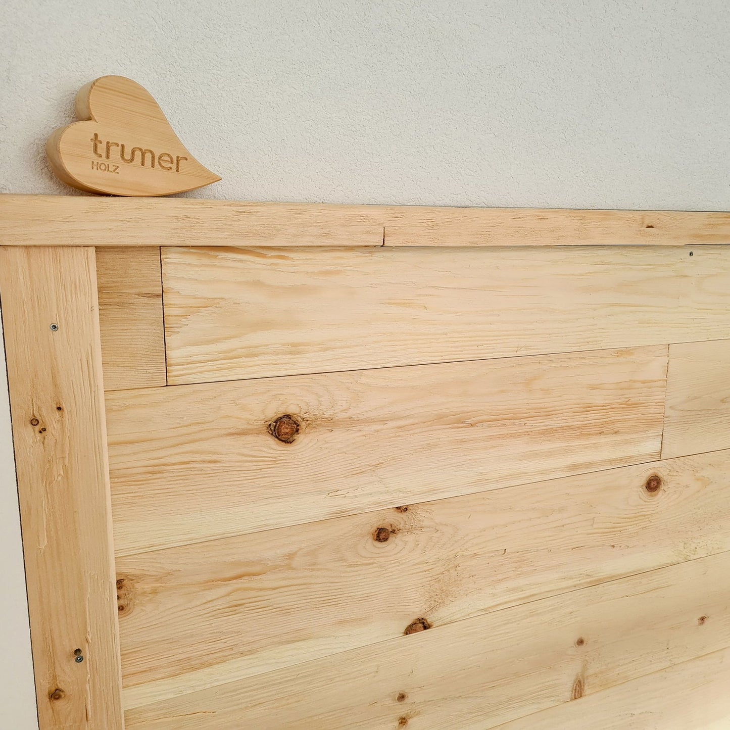 Wood chopped &amp; brushed pine wall paneling / wall unit 